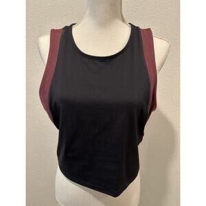 Calvin Klein Performance Womens Colorblock Black Garnet Electric Pink Top XL